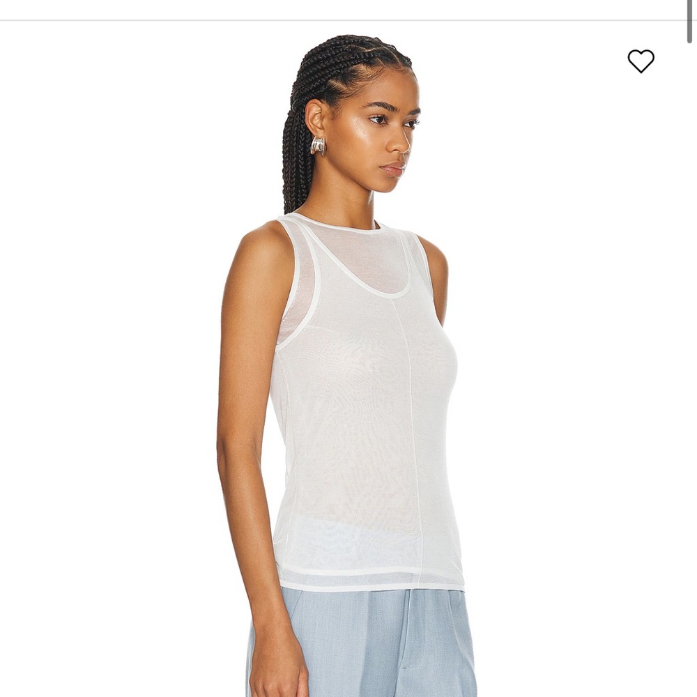 ST. Agni semi Sheer Double Layer Tank Top